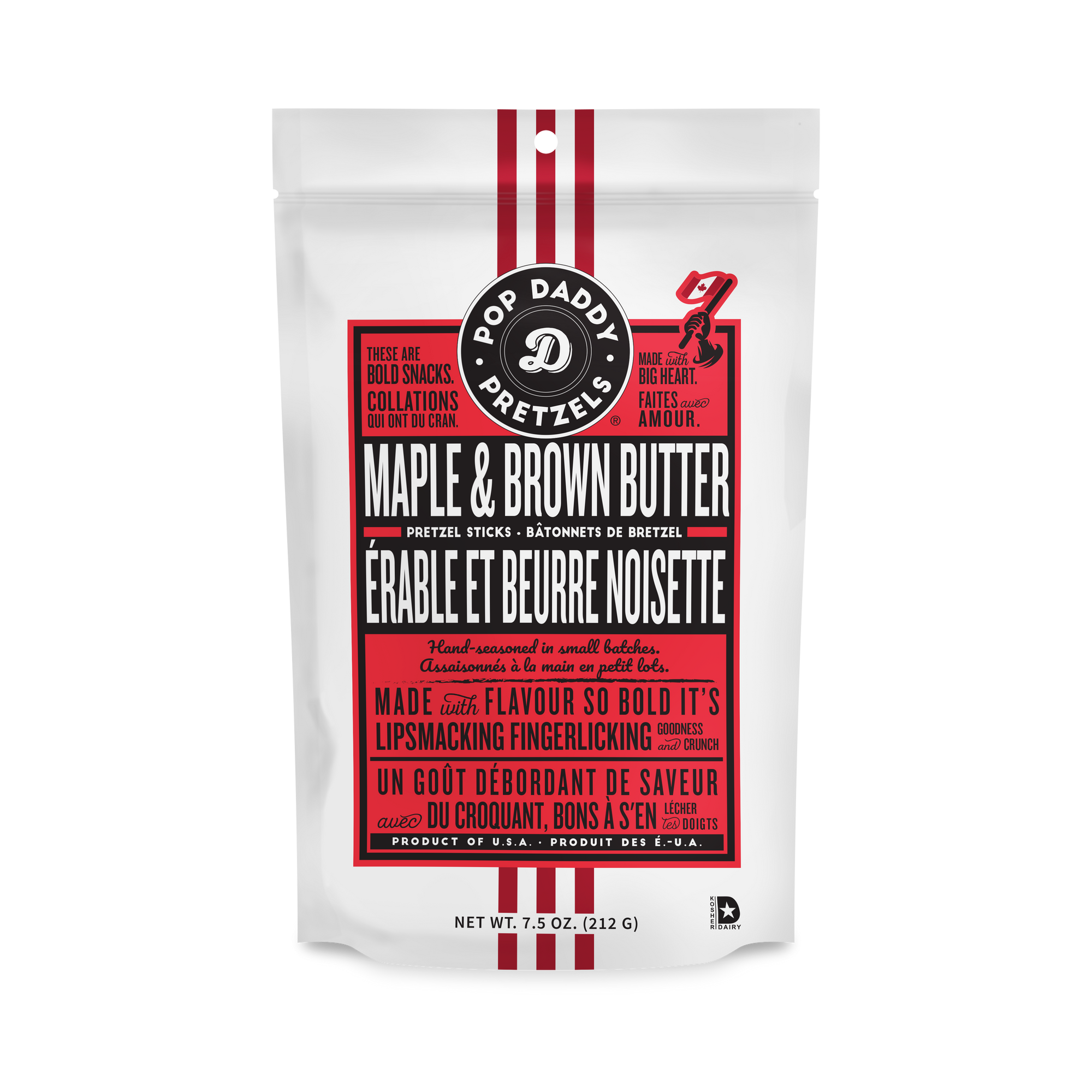 Maple & Brown Butter Seasoned Pretzels 7.5oz | Pop Daddy
