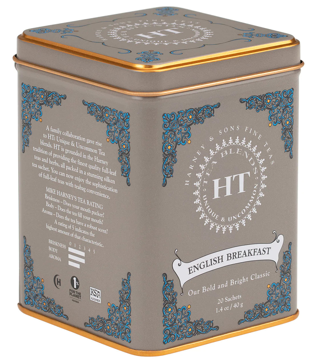 English Breakfast Tea, HT Tin of 20 Sachets | Harney & Sons Tea
