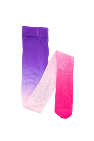 Rhinestone Ombre Tights Size 3-8 yr. Girl - Hot Pink, Purple & Pink | Great Pretenders