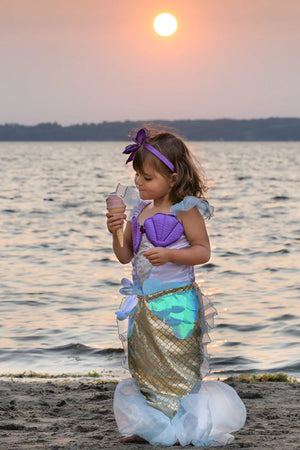 Mermaid Dress & Headband, Lilac | Great Pretenders Kids Play, costume