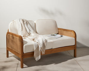 Merit Two Cushion Outdoor Sofa, 54" - Natural Teak