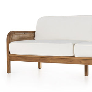 Merit Two Cushion Outdoor Sofa, 90" - Natural Teak