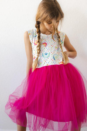 Tutu Dress, Tank - Rainbow Dot | Mila & Rose