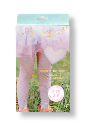 Rhinestone Ombre Tights Size 3-8 yr. Girl - Hot Pink, Purple & Pink | Great Pretenders