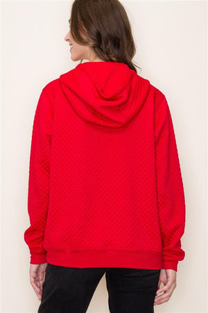 Quilted Hoodie Jacket, Red | Staccato