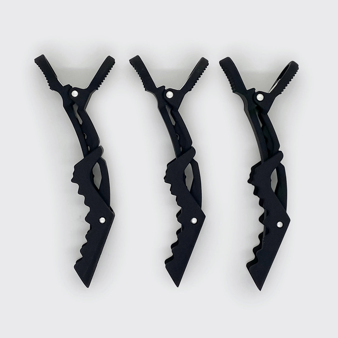 No Slip Crocodile Clips 3 PC Set, Black | KITSCH