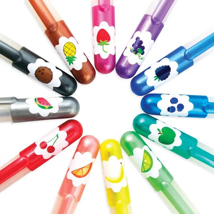 Yummy Yummy Scented Glitter Gel Pens, 12 pack | OOLY