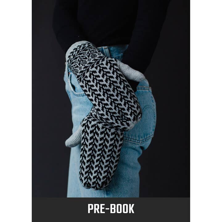 Gray & Black Patterned Mittens | Panache Apparel Co.