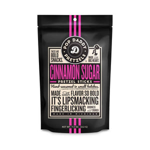 Cinnamon Sugar Seasoned Pretzels 7.5oz | Pop Daddy