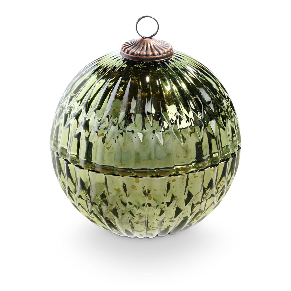 Balsam & Cedar Mercury Ornament Candle, Green | Illume