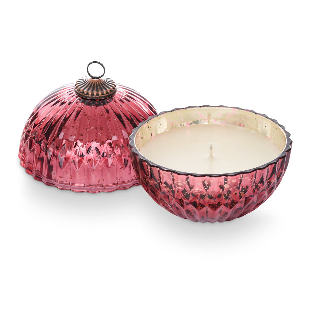 Balsam & Cedar Mercury Ornament Candle, Red | Illume