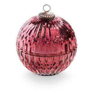 Balsam & Cedar Mercury Ornament Candle, Red | Illume