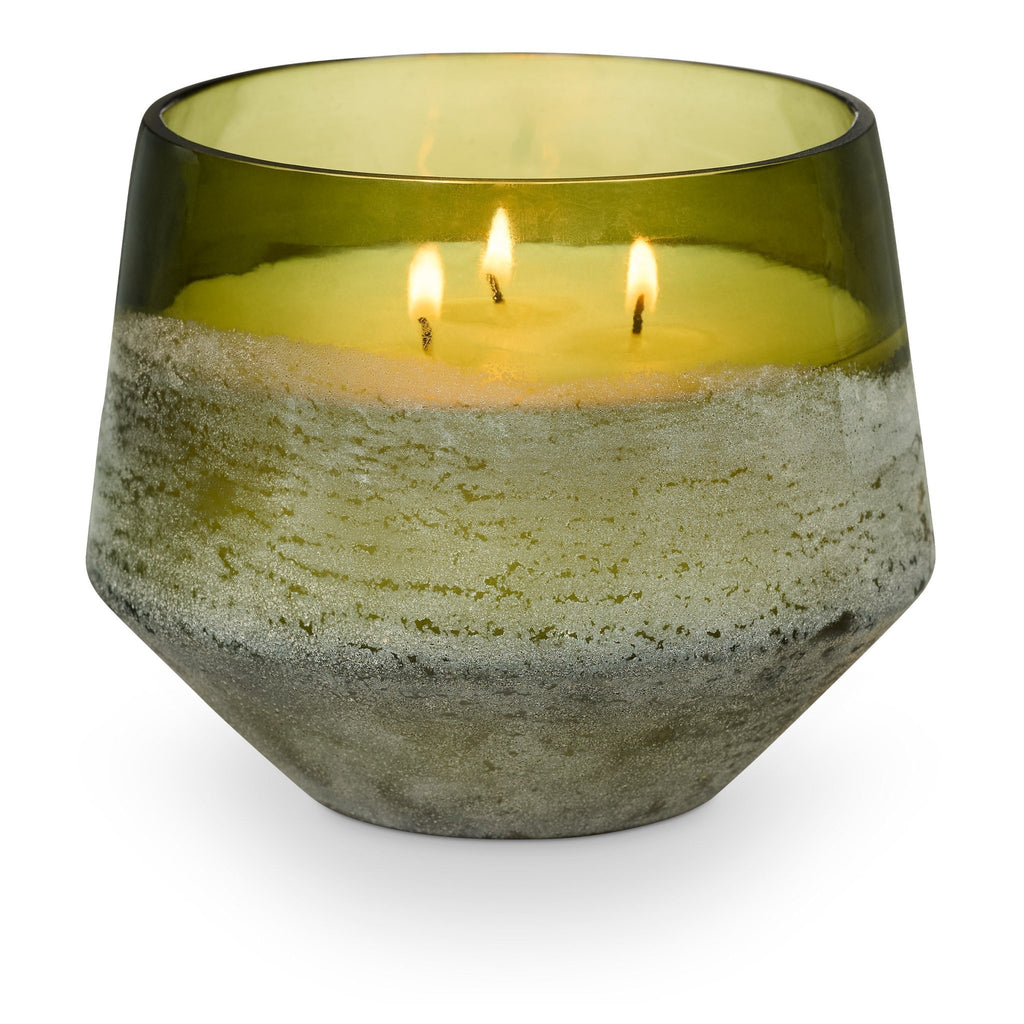 Balsam & Cedar Large Baltic Glass Candle | ILLUME