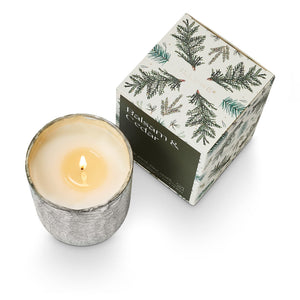 Balsam & Cedar Small Boxed Crackle Glass Candle | Illume