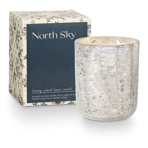 North Sky Small Boxed Crackle Glass Candle | Illume