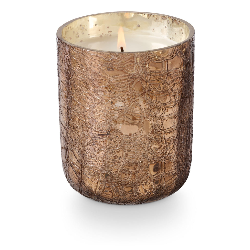 Woodfire Small Boxed Crackle Glass Candle | Illume