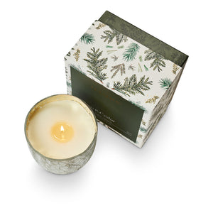 Balsam & Cedar Large Boxed Crackle Glass Candle | Illume