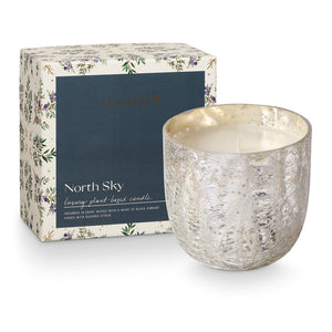 North Sky Large Boxed Crackle Glass Candle | Illume