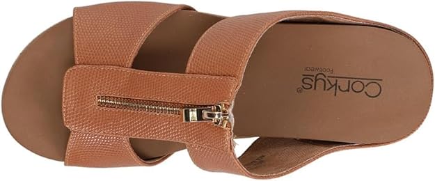 Taboo Wedge Sandal, Cognac | Corkys