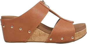 Taboo Wedge Sandal, Cognac | Corkys