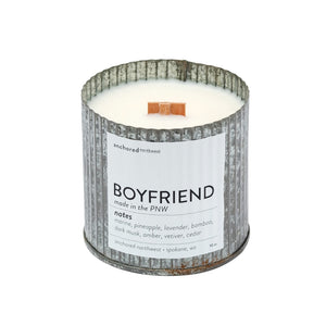 Boyfriend Wood Wick Rustic Candle | Anchored Northwest