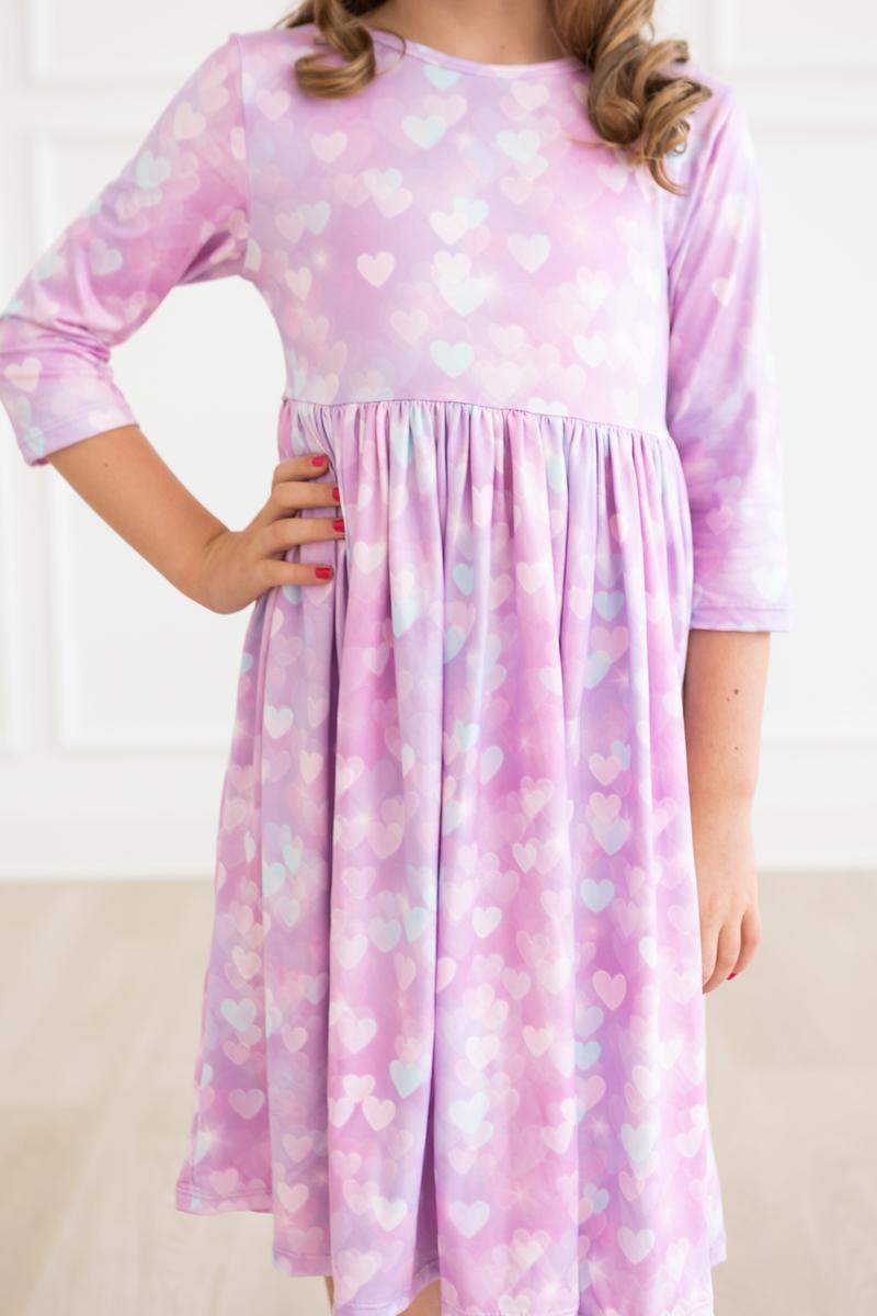 Twirl Dress, 3/4 Sleeve, Love Story | Mila & Rose