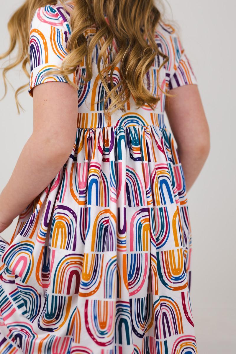 Bright Side Twirl Dress with Pockets, Short Sleeve | Mila & Rose