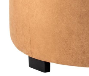 Baxter Ottoman Camel Faux Leather | Nest Home Collections