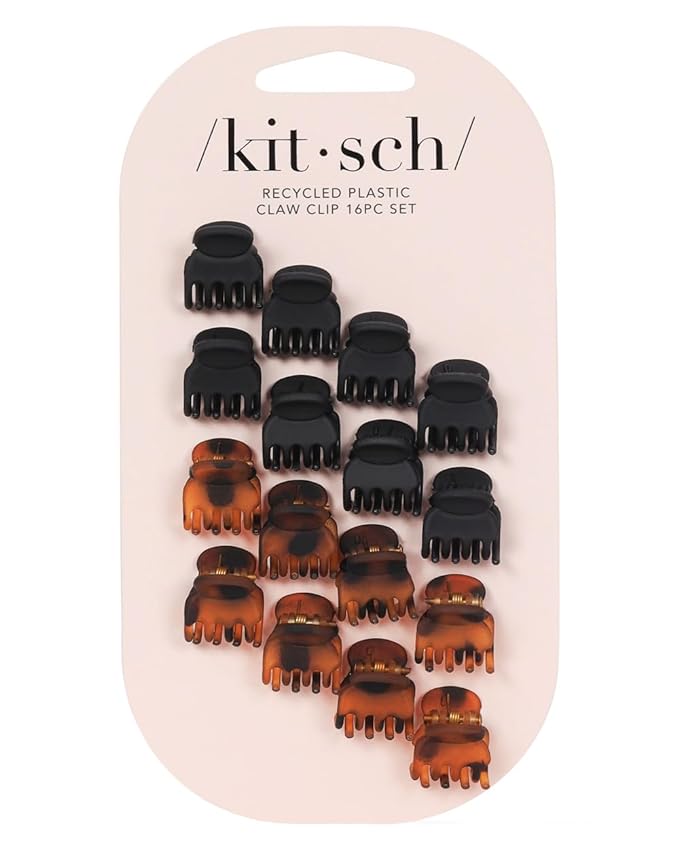 Mini Claw Clips 16PC, Black & Tort | KITSCH
