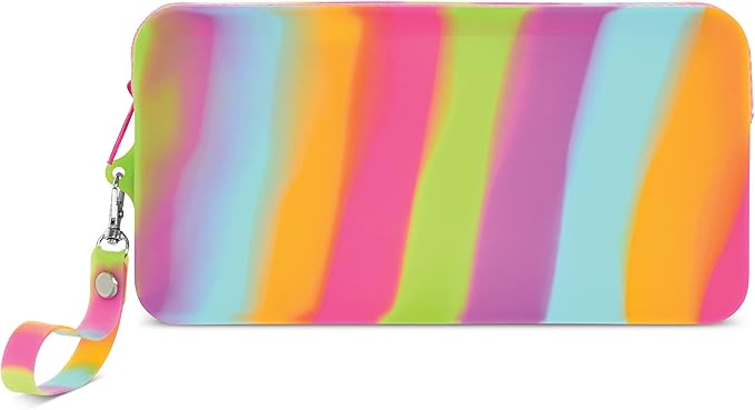 Rainbow Tie Dye Popper Pencil Case Wristlet | Iscream