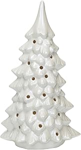 White Shimmer Light Up Tree w/ Battery 10"