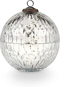 Balsam & Cedar Mercury Ornament Candle, Silver l Illume