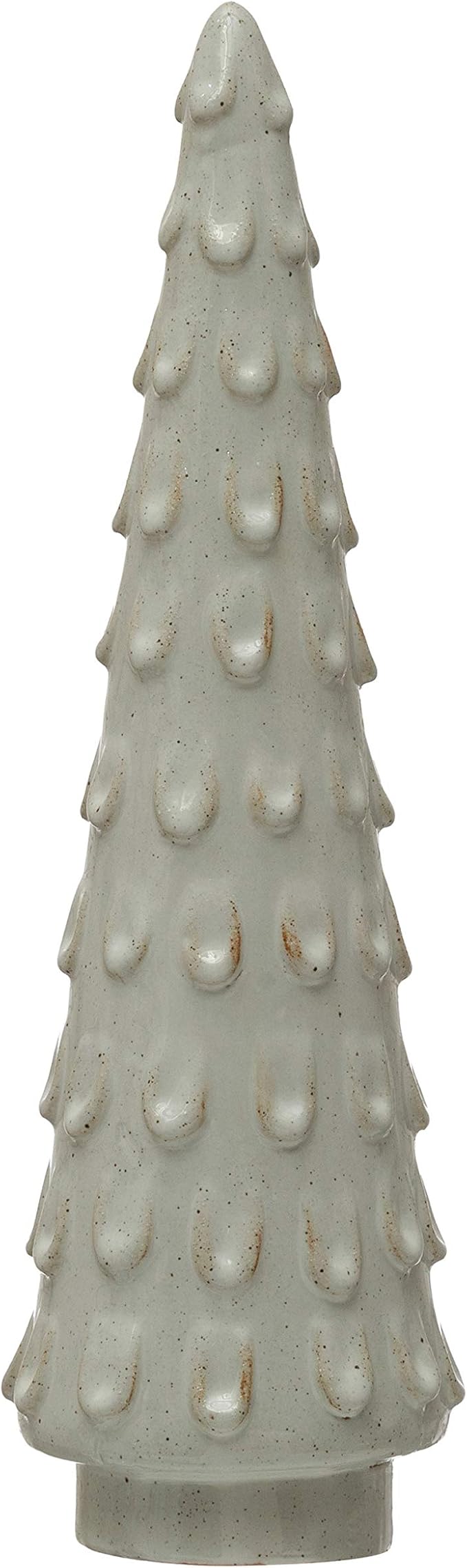 Stoneware Tree w/ White Glaze 10" | White Holiday Decorations