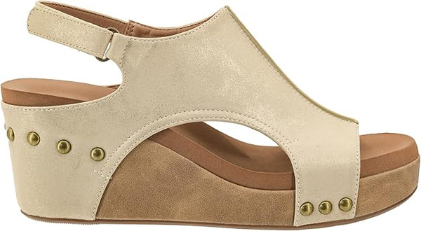 Carley Wedge - Antique Gold