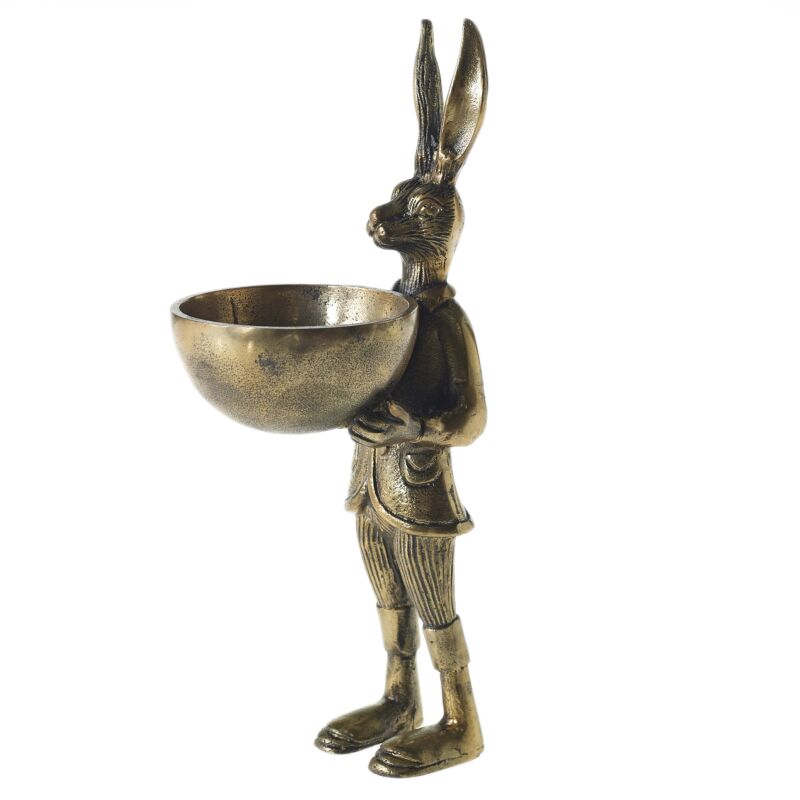 Standing Brass Rabbit & Bowl, Eric | E + E Designs