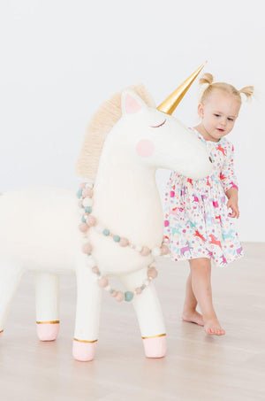 Unicorn Wish Twirl Dress, 3/4 Sleeve | Mila & Rose