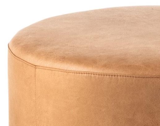 Baxter Ottoman Camel Faux Leather | Nest Home Collections