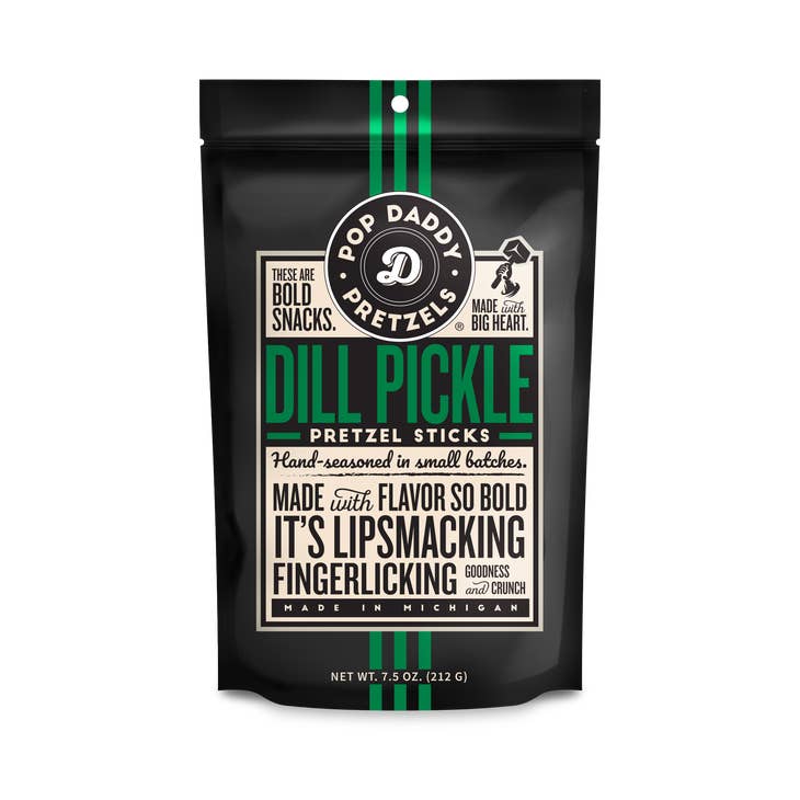 Dill Pickle Seasoned Pretzels 7.5oz | Pop Daddy