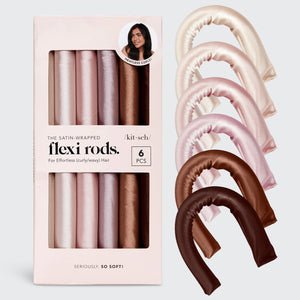 Satin Jumbo Flexi Rods 4 PCs, Rosewood | KITSCH