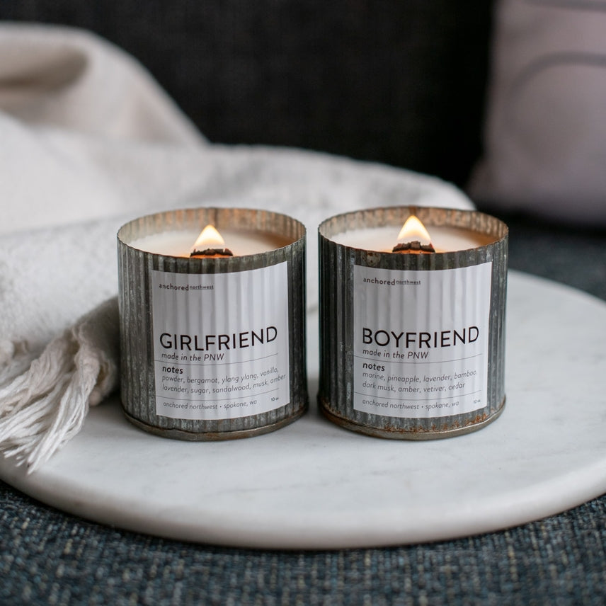 Boyfriend Wood Wick Rustic Candle | Anchored Northwest