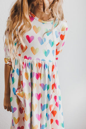 Lotta Love Pocket Twirl Dress, 3/4 Sleeve