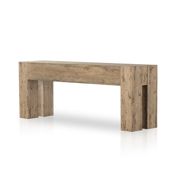 Abaso Console Table Rustic Wormwood Oak