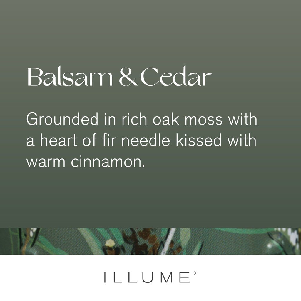 Balsam & Cedar Large Boxed Crackle Glass Candle | Illume