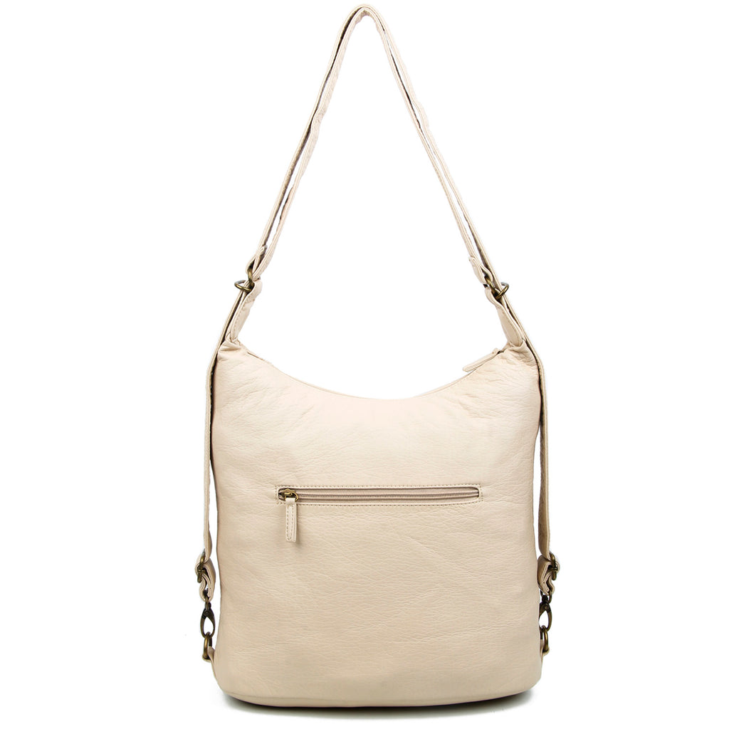 Lisa Convertible Backpack/Crossbody, Taupe | Ampere Creations