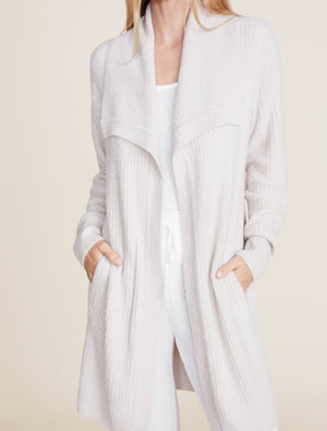 CozyChic Lite Ribbed Drape Cardigan, Almond | Barefoot Dreams