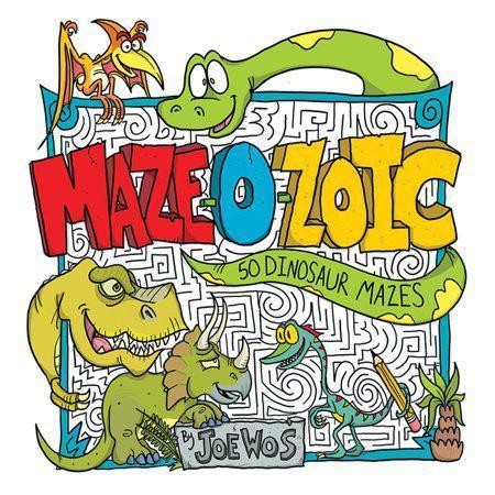 Maze-o-Zoic : 50 Dinosaur Mazes (Paperback)