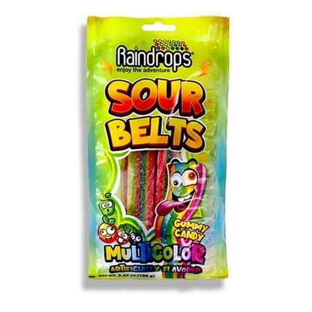 Raindrops Sour Belts Assorted 3.52oz Bag