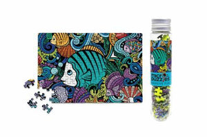 Mini Puzzle, Fish Doodle 150 Piece | Micro Jigsaw Puzzles