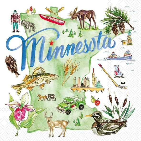 Minnesota Collection, Paper Cocktail Napkins 20 ct | Boston International