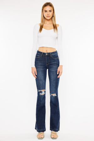 Bailey High Rise Flare, Dark Wash | Kan Can Jeans